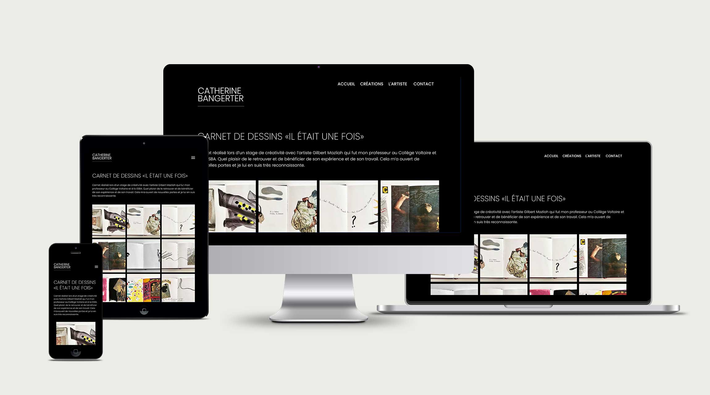 Site Internet Catherine Bangerter, artiste à Genève